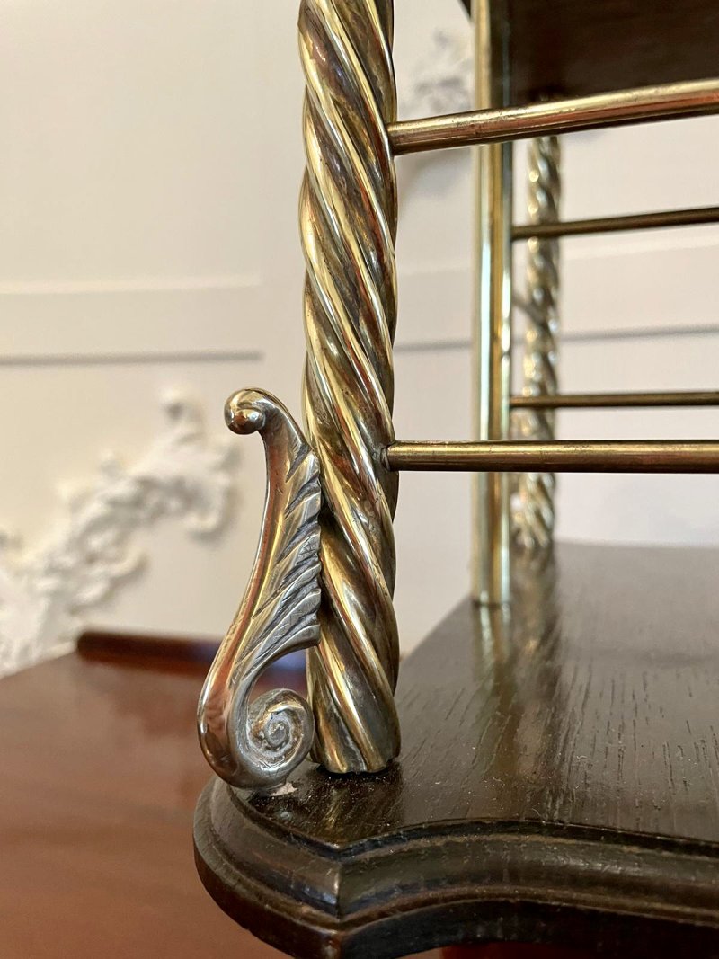 Quality Antique Victorian Oak Revolving Bookcase - Image 6